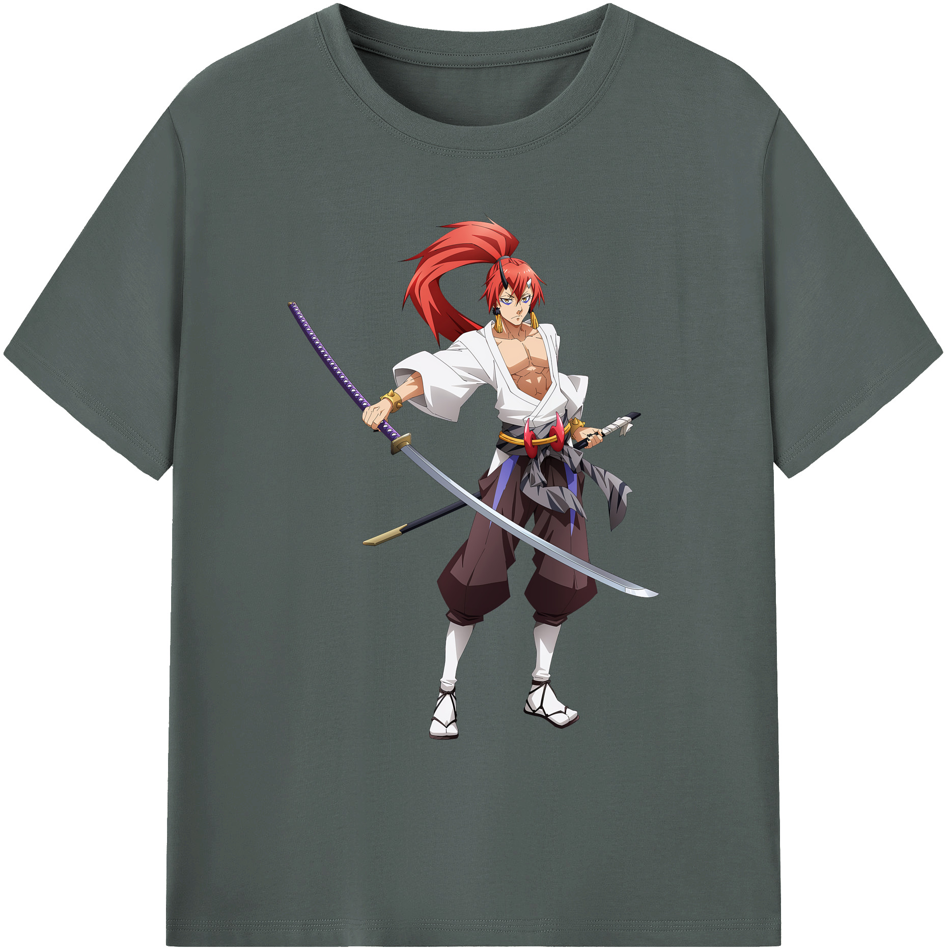 （画像用） 転スラ Regarding Reincarnated to Slime 綿100％ メンズ半袖Tシャツ｜肌触りやわらか＆通気性